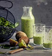 Smoothie kiwi-banane-cresson