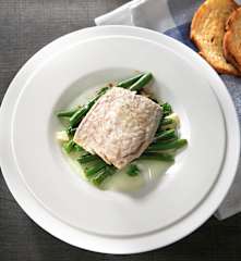 Sgombro al Varoma con contorno di fagiolini