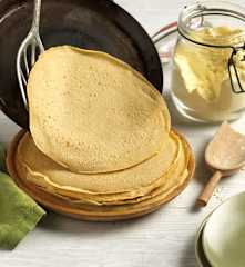 Palatschinken aus Maismehl (glutenfrei, laktosefrei)