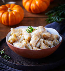 Ñoquis de calabaza y camote en salsa cremosa TM6