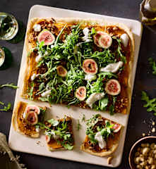 Veganer-Kürbis-Flammkuchen