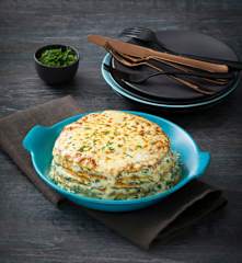 Ricotta and spinach crespelle "cake"