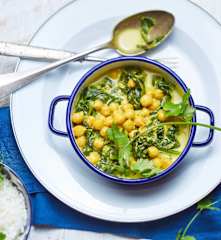 Curry de pois chiches et épinards