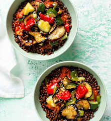 Ensalada de lentejas en samfaina