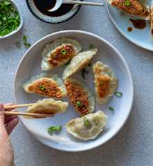 Sticky bottom dumplings (Brett McGregor)