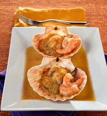 Antipasto di funghi e capesante