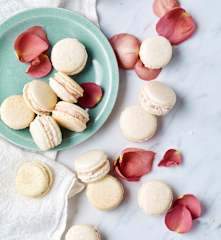 Christy Tania's Macarons with strawberry cream cheese ganache