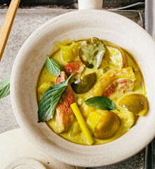 Curry jaune au magret de canard