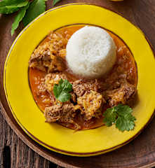 Caribbean Stew and Steamed Rice