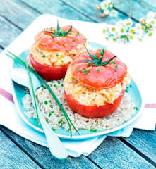 Tomates farcies au chèvre