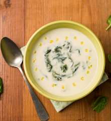 Sopa de nabo e espinafres