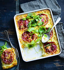 Flan au poireau et pancetta