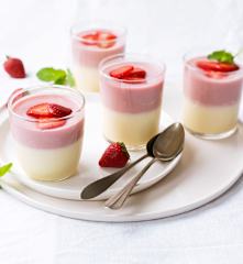 Bavaroise de vainilla y fresa