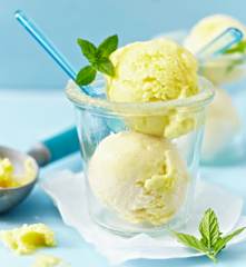Sorbete de piña y coco