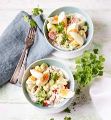Schinken-Porree-Salat mit Ei