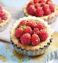 Tartelettes pistache-framboise