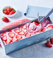 Helado de fresas congeladas