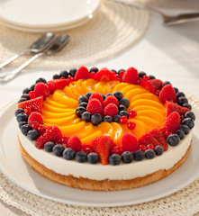Tarta de frutas de verano