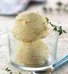 Sorbet miel, raisins et thym