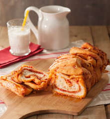 Pan milhojas de sobrasada y queso