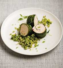 AVRIL Volaille fermière à l'ail des ours, boulgour végétal - Nicolas Masse