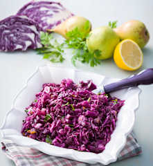 Ensalada de lombarda y pera