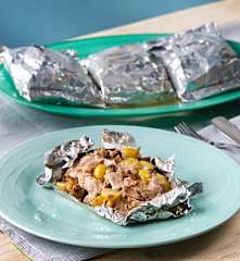 Papillote de pollo con uvas