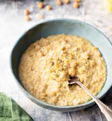 Arroz con crema de garbanzos