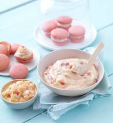 Ganache fraise rhubarbe pour macarons