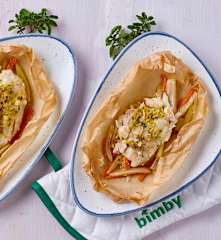 Filetti di cernia e verdure allo zenzero al cartoccio