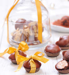 Bombones con licor de almendras