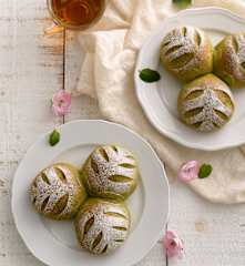 抹茶紅豆乳酪麵包