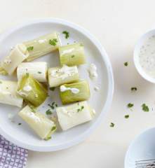 Poireau à la moutarde