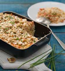 Arroz con gratinado de frutos secos