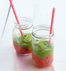 Granizado verde e encarnado