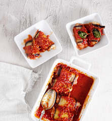 Bakłażanowe roladki z szynką parmeńską