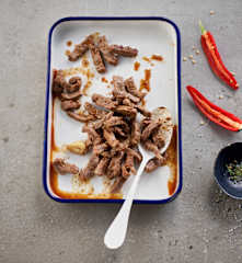 Browned Beef Strips