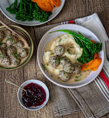 Swedish meatballs and mash
