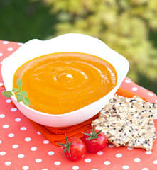 Soupe de tomate au basilic