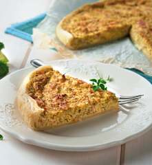 Quiche broccoli e prosciutto cotto