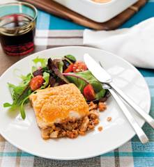 Pasticcio di agnello e purea di patate