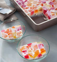 Postre de gelatina de colores