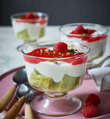 Veganes Himbeer-Pistazien-Trifle