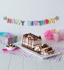 Triple treat ice cream cake