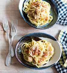 Spaghettoni à la carbonara