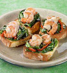 Bruschetta terra e mare al piccante