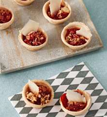 Tartaletas de pimientos confitados