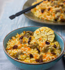 Arroz con cordero y verduras (Plov)