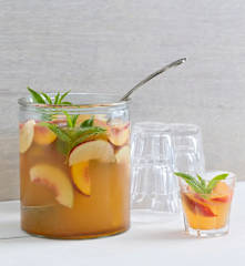 Sparkling white sangria punch