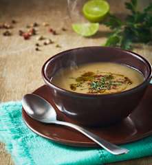 Sopa de berenjena asada